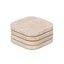 Travertine onderzetter set van 4 stuks