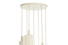 Hanging lamp 7L Ø53x104 cm TUFIA linen cream