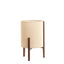 Tafellamp LITTO Ø28x44 cm donker bruin / linnen