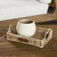 Rustic rattan happy heart mini tray
