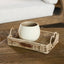 Rustic rattan happy heart mini tray